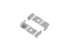 ALU-2403 LED Aluminum Channel - Surface - For Strips Up To 24mm - Silver - 1m / 2m - Frosted Lens