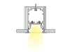 ALU-6575-R LED Aluminum Channel - Recessed - For Strips Up To 30mm - Silver - 1m / 2m - Frosted Lens