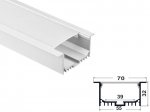 ALU-7032-R LED Aluminum Channel - Recessed - For Strips Up To 39mm - Silver - 1m / 2m - Frosted Lens