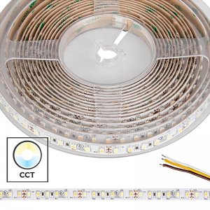 5m Tunable White LED Strip Light - IP20 Indoor Tape Light - 2700K-6500K - 12V / 24V
