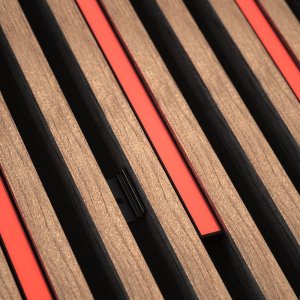 DarkMatters Slat Wall Neon Red 2.4 MTR Roll 24V 24W - IP67 Waterproof - Black Silicone Neon Flex Side Bend DM1509