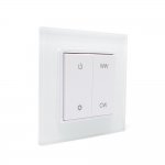 Sunricher RF Dual Colour (CCT) Push Switch RF Wall Panel White (Battery powered)