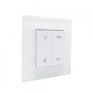 Sunricher RF Dual Colour (CCT) Push Switch RF Wall Panel White (Battery powered)