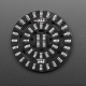 NeoPixel Triple-Ring Board with 44 Thru-Hole LEDs - 66mm Diameter