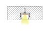 ALU-1105-R LED Aluminum Channel - Recessed - For Strips Up To 11mm - Silver - 1m / 2m - Frosted Lens