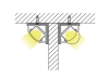 ALU-1203-COR 18 x 18 Wide Rounded Corner Aluminum Channel - Corner - For Strips Up To 12mm - 1m / 2m – Including Diffuser