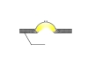 ALU-13350 Drywall LED Aluminum Channel - Recessed - For Strips Up To 12mm - 1m / 2m - Frosted Lens