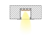 ALU-2404-R LED Aluminum Channel - Recessed - For Strips Up To 24mm - Silver - 1m / 2m - Frosted Lens