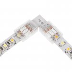Solderless Clamp-On L Connector for 10mm Tunable White LED Strip Lights
