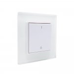 Sunricher RF Single Colour Push Switch RF Wall Panel White (Battery powered)