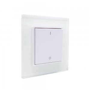 Sunricher RF Single Colour Push Switch RF Wall Panel White (Battery powered)