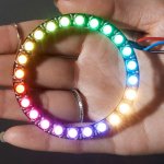 NeoPixel Ring - 24 x 5050 RGBW LEDs w/ Integrated Drivers - Warm White - ~3000K