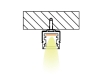 ALU-1013 LED Aluminum Channel - Surface - For Strips Up To 8mm - Silver - 1m / 2m - Frosted Lens