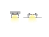 ALU-10235 Aluminum Channel - Surface / Hanging mount - For Strips Up To 80mm - Silver - 1m / 2m - Frosted Lens
