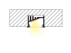 ALU-16-R LED Aluminum Channel - Recessed - For Strips Up To 13mm - Silver - 1m / 2m - Frosted Lens