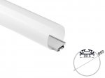 ALU-60 Aluminum Channel - Surface / Hanging mount - For Strips Up To 20mm - Silver - 1m / 2m - Frosted Lens