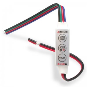 4Pin RGB Mini Controller For RGB LED Lights, 6A, 5-24V DC, 72W
