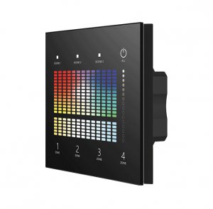 4 Zone RGB+CCT 100-240VAC Wall Mounted Touch DALI Panel TD5-4SH