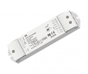 5 Channel RGB+CCT LED RF Controller - 12~48V- V5