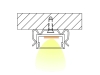 ALU-2010 LED Aluminum Channel - Surface - For Strips Up To 17mm - Silver - 1m / 2m - Frosted Lens