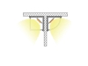 ALU-3030S-COR 30 x 30 Wide Rounded Corner Aluminum Channel - Corner - For Strips Up To 20mm - 1m / 2m – Including Diffuser