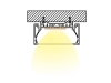 ALU-7635 Aluminum Channel - Surface / Hanging mount - For Strips Up To 55mm - Silver - 1m / 2m - Frosted Lens