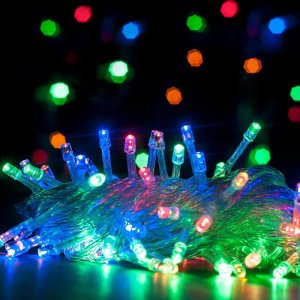 32.8ft 100-LED RGB Christmas String Lights - Waterproof Outdoor LED Christmas Holiday Lights