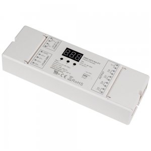 4-Channel LED DMX512 and RDM Digital Decoder - 8 A/CH - Digital Display - 12-36 VDC