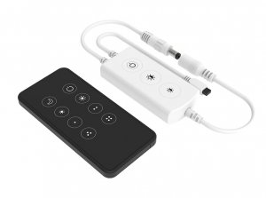 1CH*5A 5-24VDC 3-Button WiFi & IR CV LED Dimmer F1-D(WT)+RC1( without RF) (Tuya App)