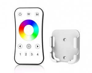 4 Zone RUltrathin RGB/RGBW Touch Wheel RF Remote Controller - White / Black - R8