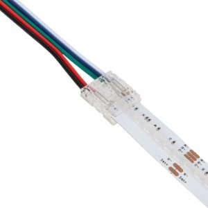 Clamp-On Pigtail Wire for 12mm RGBW COB LED Strip Lights