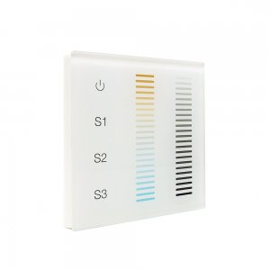 Sunricher RF Dual Colour (CCT) Double Touch Slider RF Wall Panel White (Mains voltage)