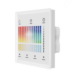 1 Zone RGB+CCT 100-240VAC Wall Mounted Touch DALI Panel TD5-SH