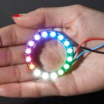 NeoPixel Ring - 16 x 5050 RGBW LEDs w/ Integrated Drivers - Cool White - ~6000K