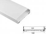 ALU-14232 Aluminum Channel - Surface / Hanging mount - For Strips Up To 130mm - Silver - 1m / 2m - Frosted Lens