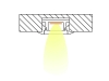ALU-1601-R LED Aluminum Channel - Recessed - For Strips Up To 13mm - Silver - 1m / 2m - Frosted Lens