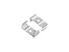 ALU-2020S LED Aluminum Channel - Surface - For Strips Up To 17mm - Silver - 1m / 2m - Frosted Lens