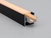 ALU-2121D LED Aluminum Channel - Surface - For Strips Up To 12mm - 1m / 2m - Frosted Lens