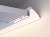 ALU-8546 Drywall LED Aluminum Channel - Recessed - For Strips Up To 12mm - 1m / 2m - Frosted Lens
