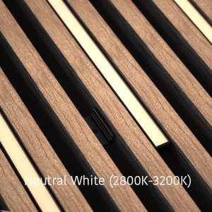 DarkMatters Slat Wall Neon Neutral White (2800K-3200K) 2.4 MTR Roll 24V 24W - IP67 Waterproof - Black Silicone Neon Flex Side Bend DM1509