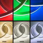 RGBW Neon LED Strip Lights - Dual Bend Neon Flex - IP67 - 20mm Wide - 24V - 5m