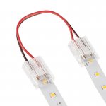 Solderless Clamp-On Jumper Connector - 12mm Single Color LED Strip Lights - 4"