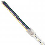 4" Solderless Clamp-On Pigtail Adaptor - 12mm RGB + CCT LED Strip Lights