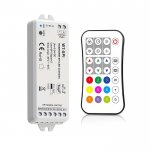 Digital SPI LED Controller for Addressable RGB/RGBW Strip Lights - Wi-Fi Compatible - Controller and RF Remote - 5-24 VDC
