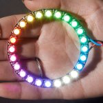 NeoPixel Ring - 24 x 5050 RGBW LEDs w/ Integrated Drivers - Cool White - ~6000K