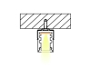 ALU-1215 LED Aluminum Channel - Surface - For Strips Up To 10mm - Silver - 1m / 2m - Frosted Lens