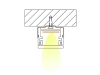 ALU-1612 LED Aluminum Channel - Surface - For Strips Up To 13mm - Silver - 1m / 2m - Frosted Lens