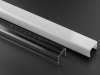 ALU-2402 LED Aluminum Channel - Surface - For Strips Up To 23mm - Silver - 1m / 2m - Frosted Lens