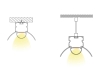 ALU-60 Aluminum Channel - Surface / Hanging mount - For Strips Up To 20mm - Silver - 1m / 2m - Frosted Lens