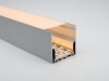 ALU-8080 Aluminum Channel - Surface / Hanging mount - For Strips Up To 54mm - Silver - 1m / 2m - Frosted Lens